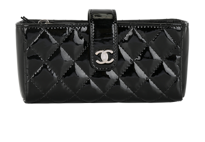 Chanel Phone Holder, £550, Accessories, Black, Patent Leather, Front view